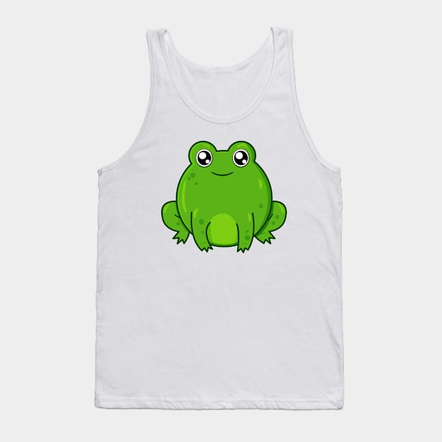 Cute Cartoon Frog Tank Top by ShexxarDesigns